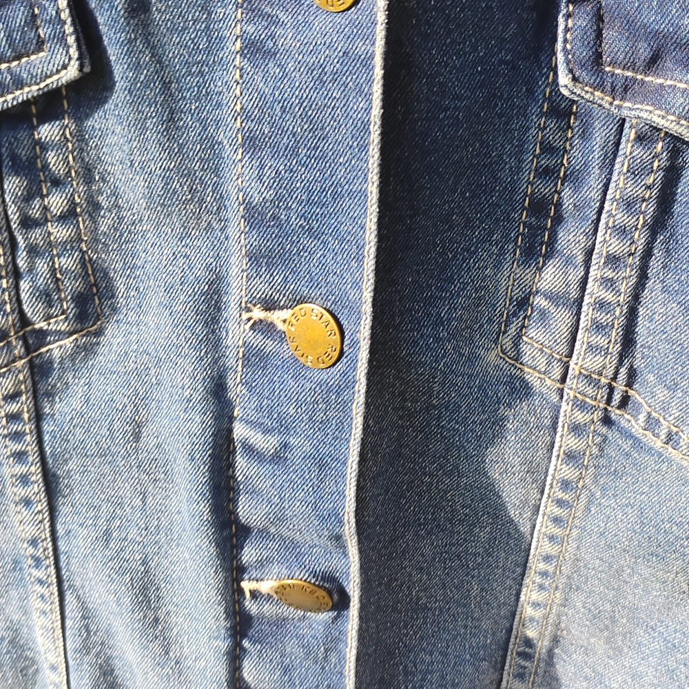 Embroidered Blue Denim Jean Jacket - Sugar Skull - Picture 9 of 10
